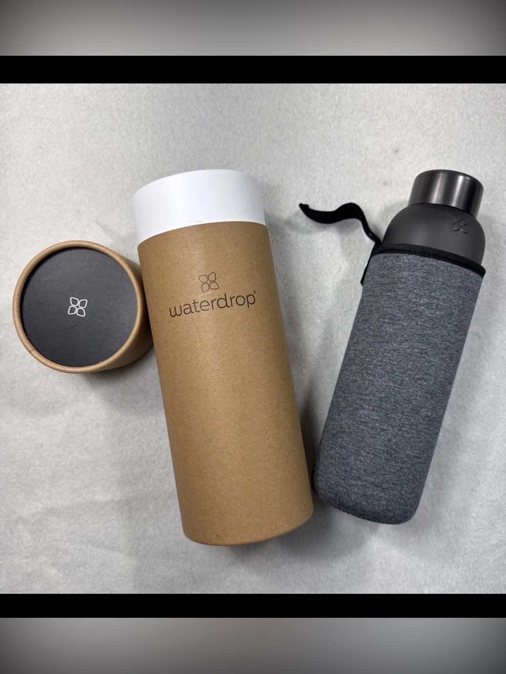 Waterdrop Nero Frosted Black New Glass water bottle 20oz